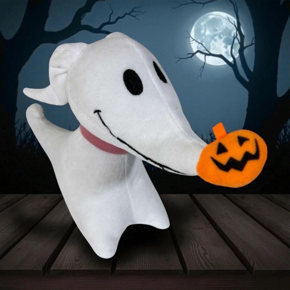 The Nightmare Before‎ Christmas Zero plush 7.5in NWT Halloween Decor